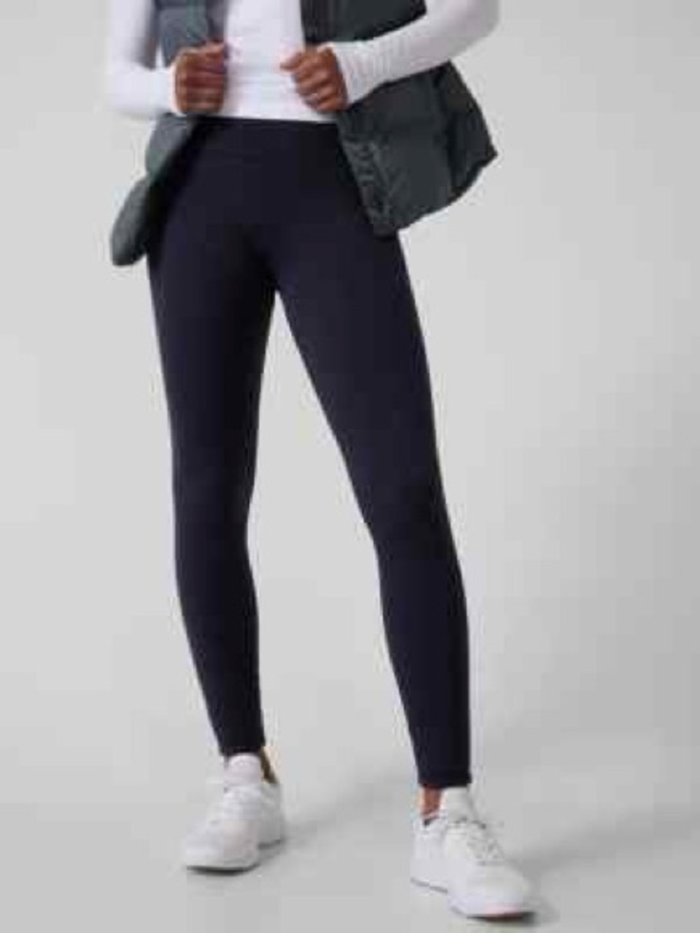 Athleta Altitude Polartec Power Stretch Fleece Tights in Navy, Women’s size XL